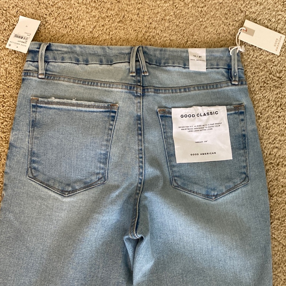 Good American size 12 or 31 inch waist boot cut stretch denim